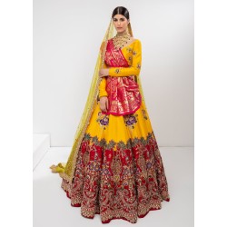 Mikado Yellow Adonis Lehenga