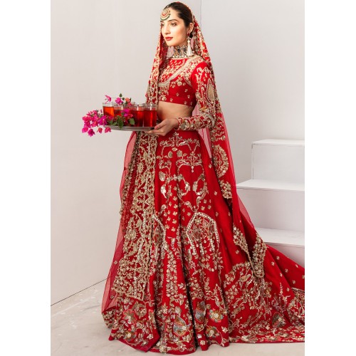 Rojo Adonis Lehenga