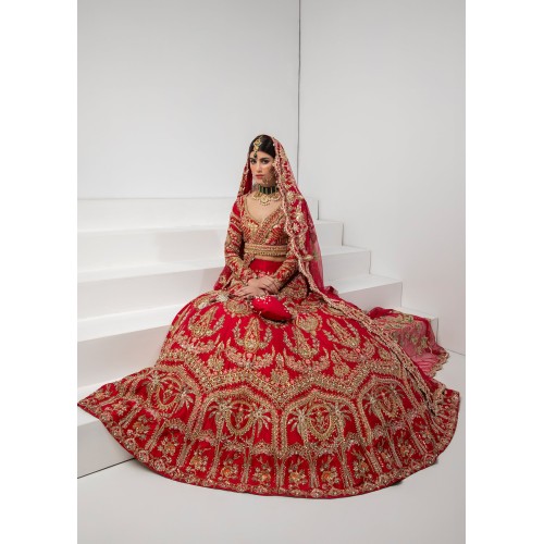 Venetian Red Adonis Lehenga