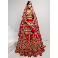Venetian Red Adonis Lehenga