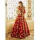 Deep Red Adonis Lehenga