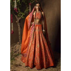 Orange Adonis Lehenga