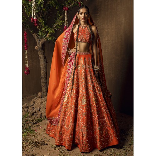 Orange Adonis Lehenga