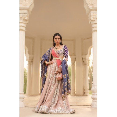 Tea Rose Freesia Lehenga
