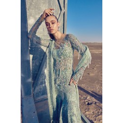 Light Celadon Freesia Gharara