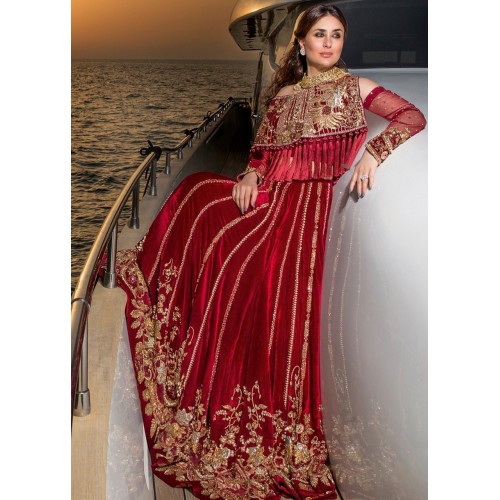 Cornell Red Crocus Lehenga Choli