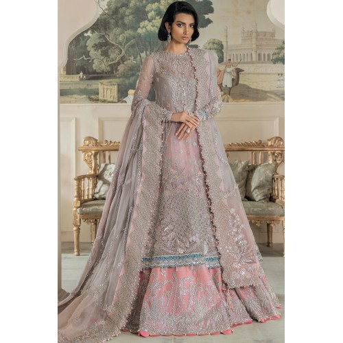Silver Gray Freesia Lehenga