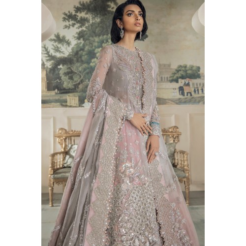Silver Gray Freesia Lehenga