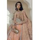 Pink Orange Freesia Lehenga