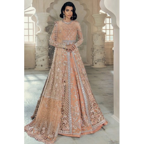 Pink Orange Freesia Lehenga