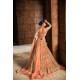 Atomic Tangerine Nerine Lehenga