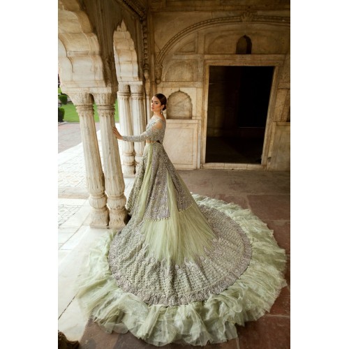Yellow Green Crayola Nerine Lehenga Yellow Green Crayola Nerine Lehenga