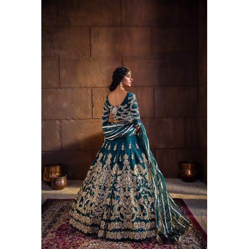 Midnight Green Nerine Lehenga Midnight Green Nerine Lehenga