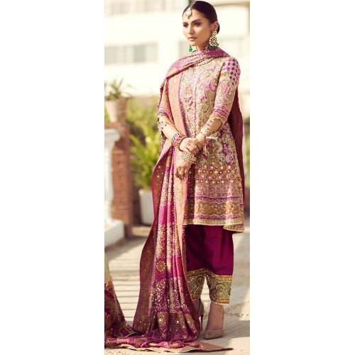 Amaranth Purple Flora Shalwar Kameez