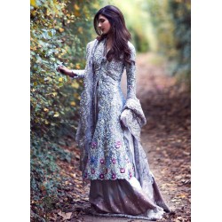 Wild Blue Yonder Flora Lehenga