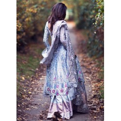Wild Blue Yonder Flora Lehenga