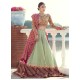Turquoise Green Flora Lehenga
