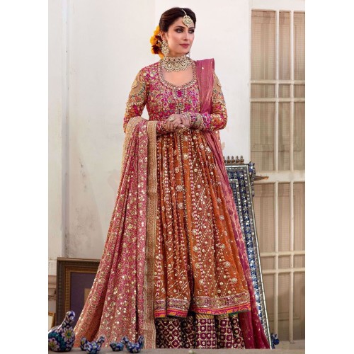 Orange Purple Flora Lehenga Orange Purple Flora Lehenga