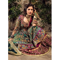 Green Purple Flora Gown