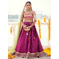 Pansy Purple Flora Lehenga