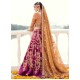 Orange Purple Flora Lehenga Choli