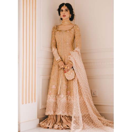 Fawn Flora Overlay Gown