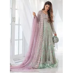 Middle Blue Green Flora Gown