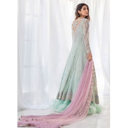 Middle Blue Green Flora Gown