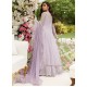 Languid Lavender Flora Overlay Gown