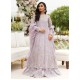 Languid Lavender Flora Overlay Gown