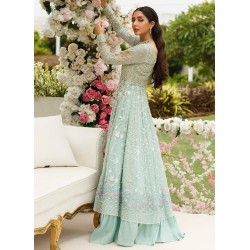 Sea Foam Flora Overlay Gown
