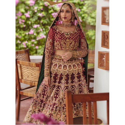 Burgundy Coco Lehenga