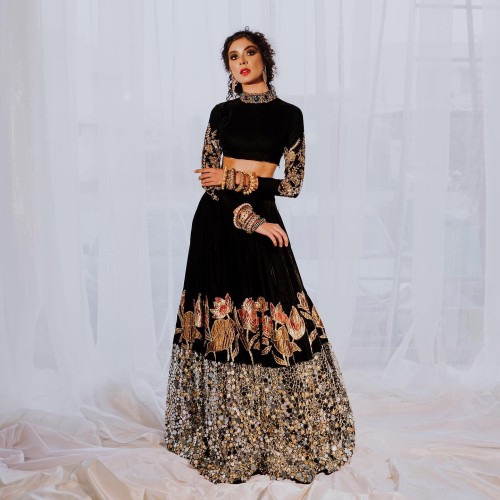 Black Coco Lehenga
