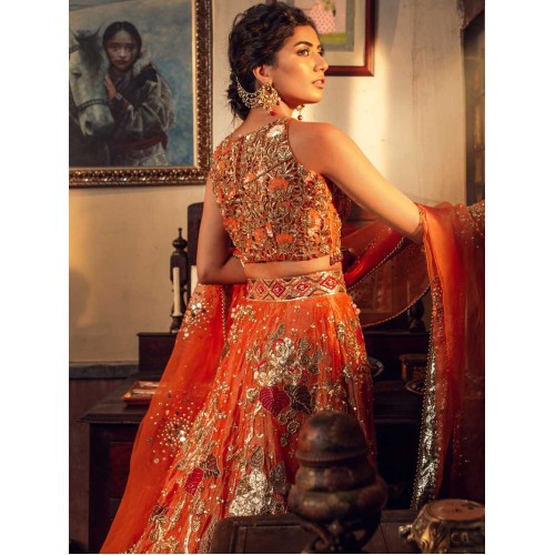 Giants Orange Coco Lehenga