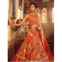 Giants Orange Coco Lehenga