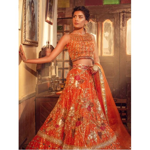 Giants Orange Coco Lehenga