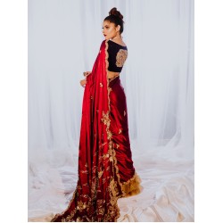 Penn Red Coco Saree