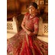 English Vermillion Coco Lehenga