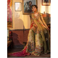 Olive Green Coco Gharara