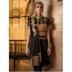 Black Coco Saree Pants