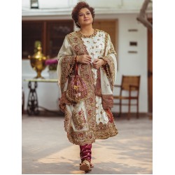 Dark Zinnia Coco Chooridar Suit