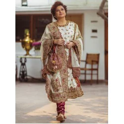 Dark Zinnia Coco Chooridar Suit