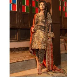 Black and Bronze Coco Kaftan