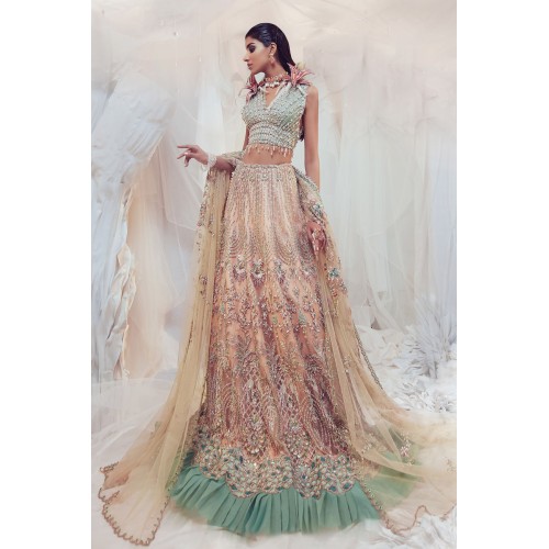 Aqua Melon Zenobia Lehenga Choli