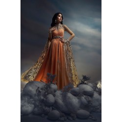 Coral Zenobia Gown