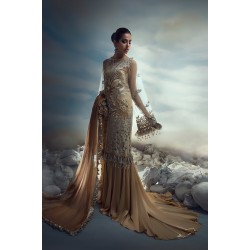 Antique Gold Zenobia Lehenga