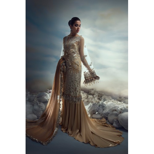 Antique Gold Zenobia Lehenga