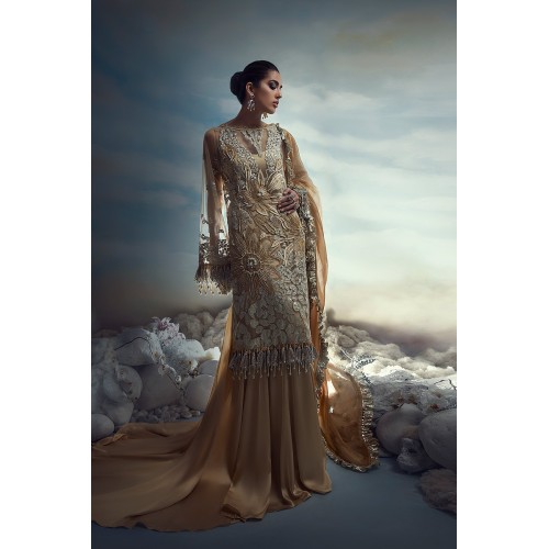 Antique Gold Zenobia Lehenga