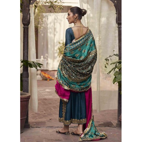 Indigo Dye Zephyr Party Wear