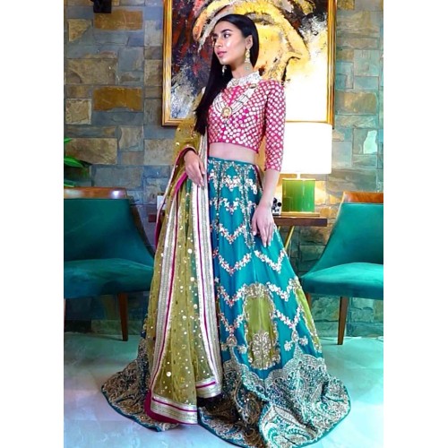 Magenta Dye Zephyr Lehenga Choli